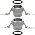 2PCS Type D Aluminum Cam and Groove Hose Fitting NPT D-300 3in