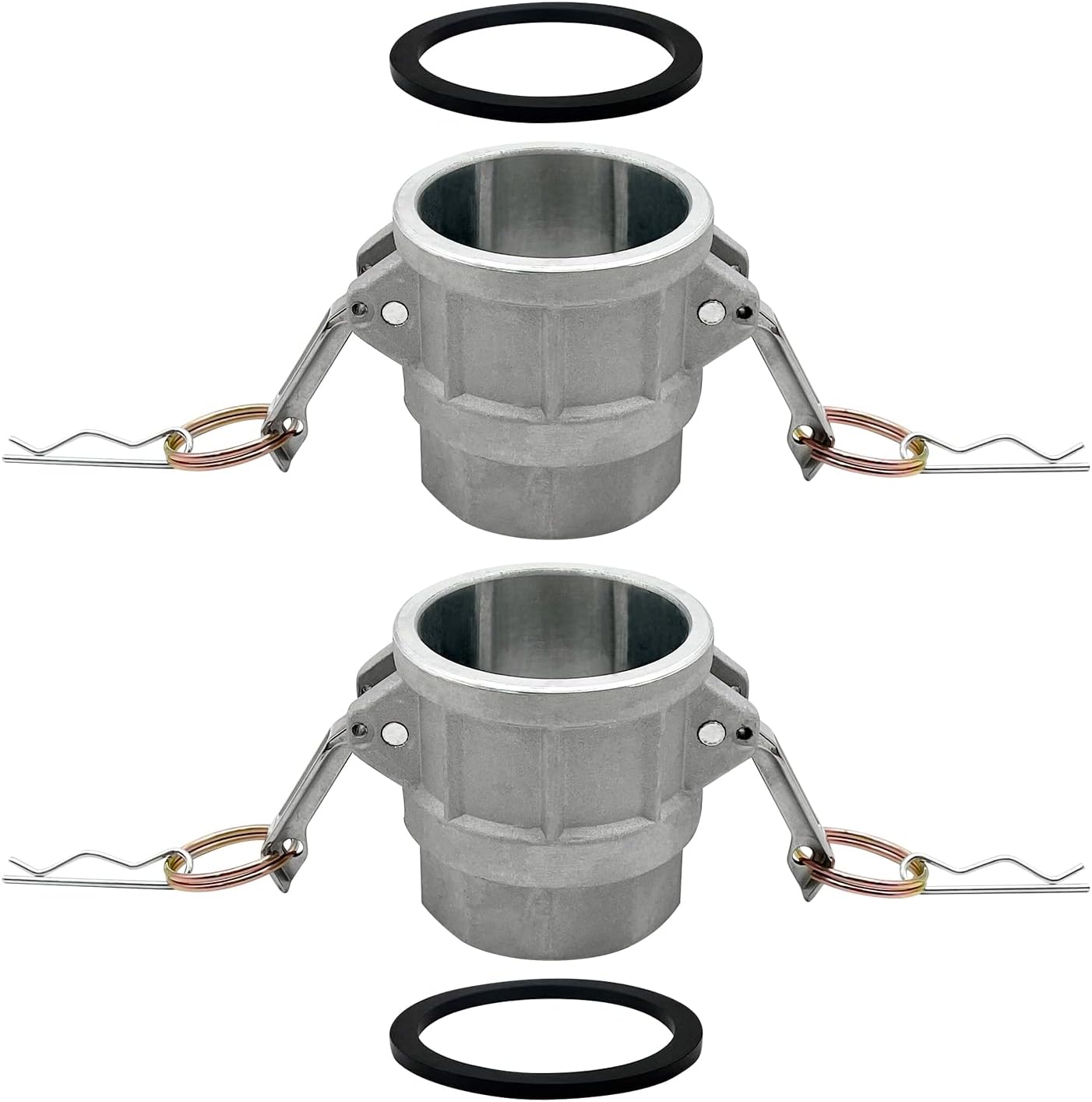 2PCS Type D Aluminum Global Cam and Groove Hose Fitting NPT