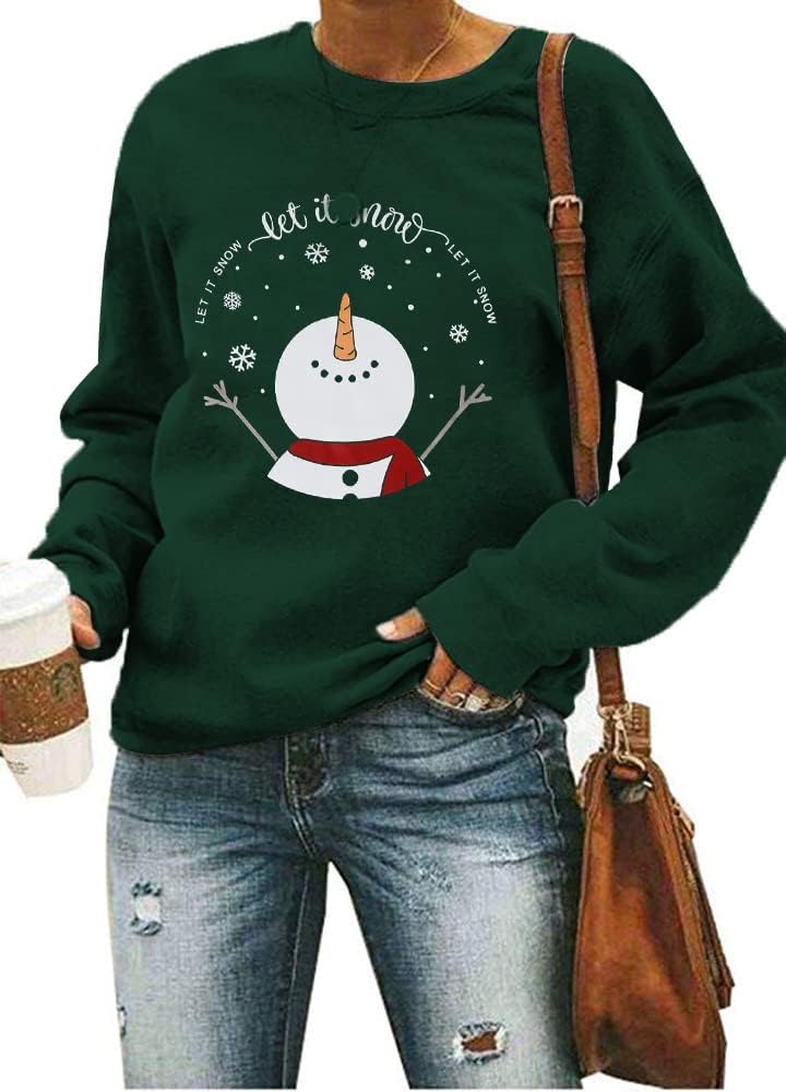 Snowman Graphic Christmas Sweatshirt - LUKYCILD