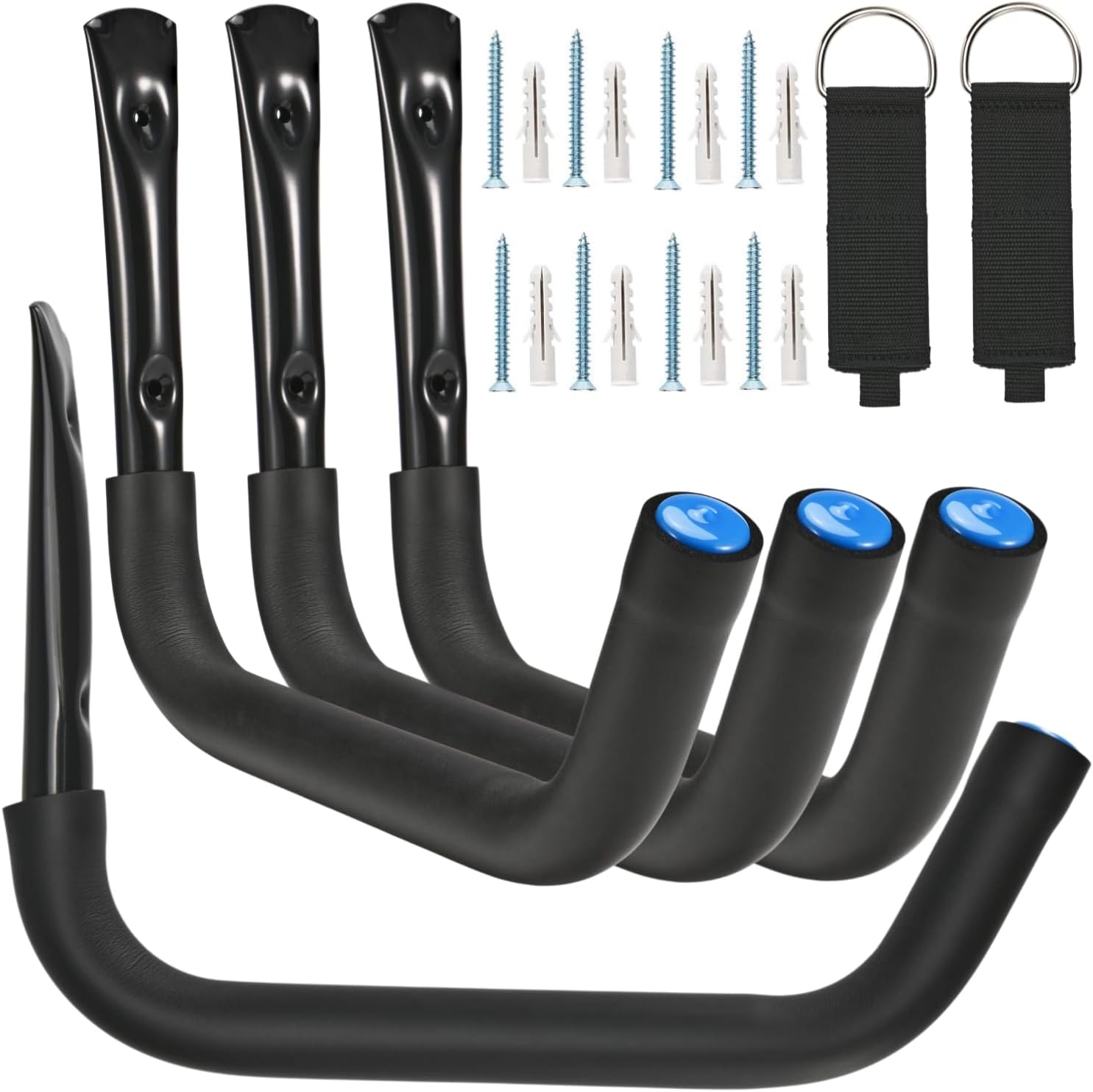 Space-Saving Kayak Storage Solution - Pack of 4 Hooks, 100lb Capacity