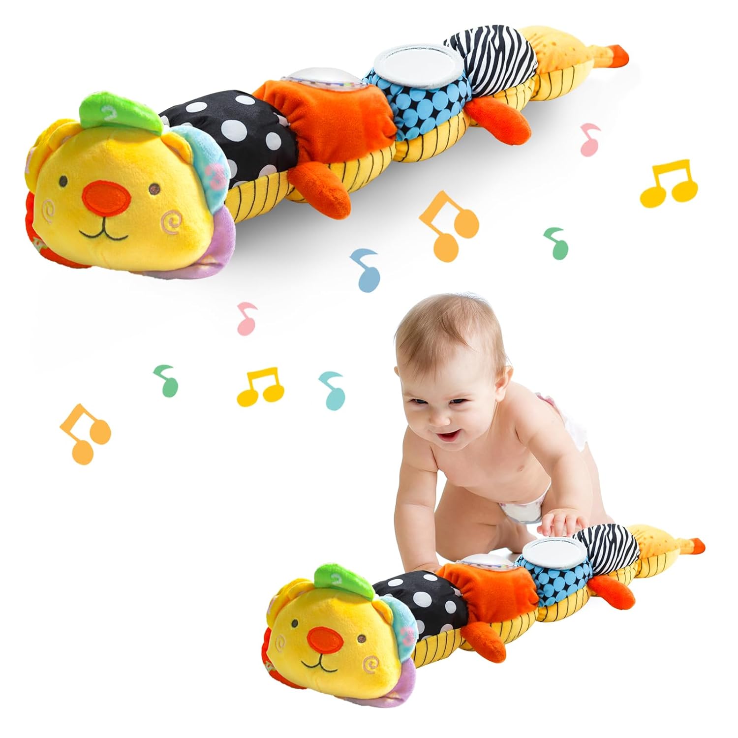 Happytime Musical Infant Sensory Plush Toy - Ideal for Tummy Time!