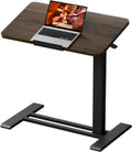 Medical Adjustable Overbed Bedside Table with Casters - Tilting Mobile