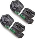 Black Spanset Round Slings 2-Pack 5300lb - Heavy-Duty Aerial Rigging