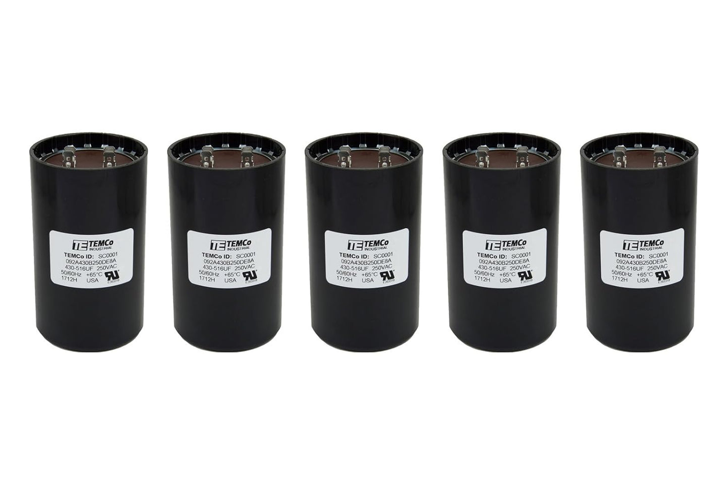 5 Pack 430-516 uF MFD CD60 Start Capacitor for HVAC Systems