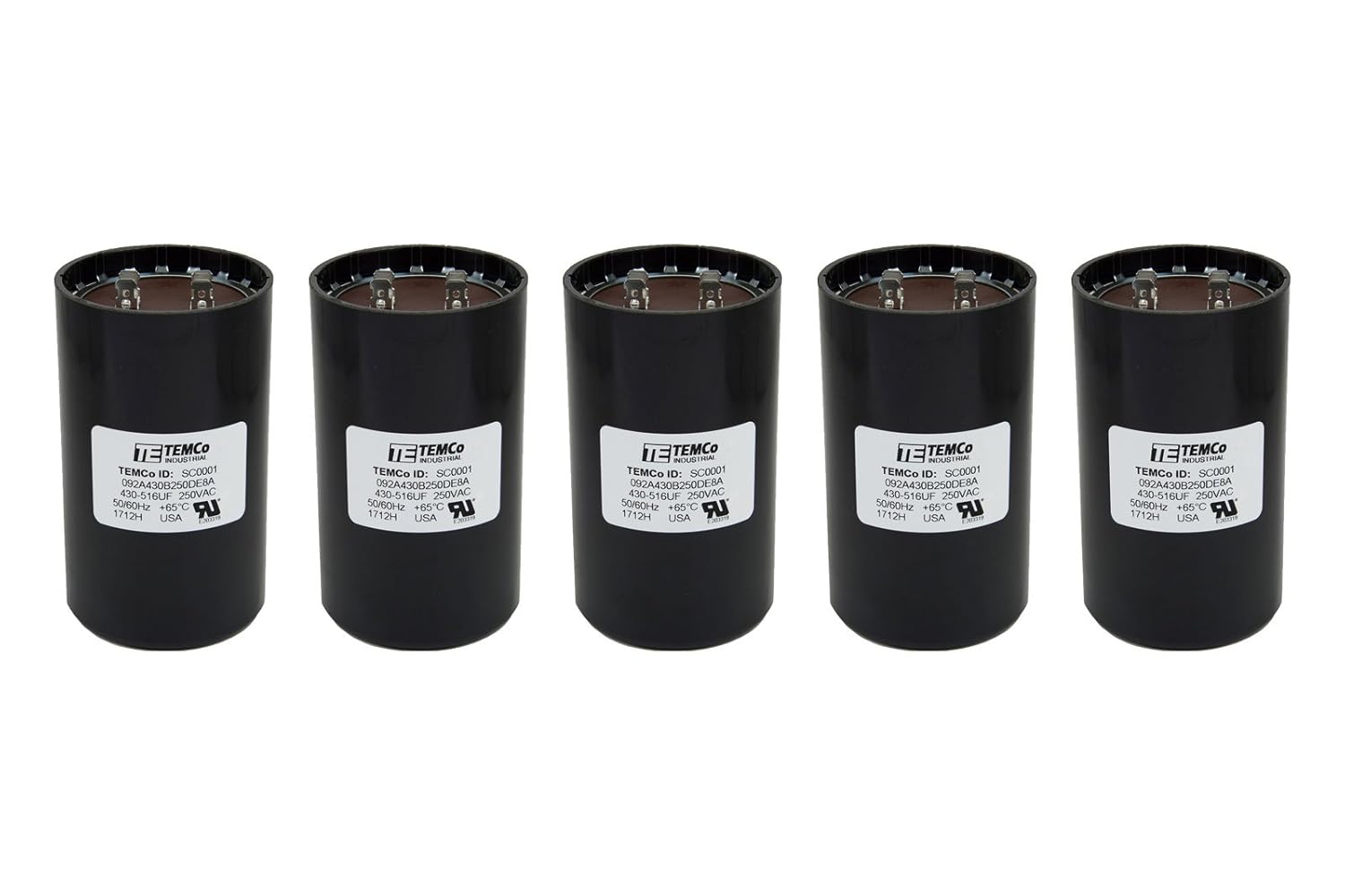 5 Pack 430-516 uF MFD CD60 Start Capacitor for HVAC Systems