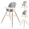 6-in-1 Convertible High Chair Light Gray - Adjustable Feeding Seat