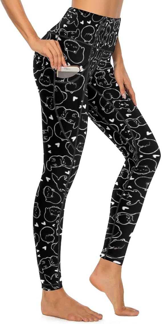Cerburny High Waisted Yoga Pants with Pockets for Women