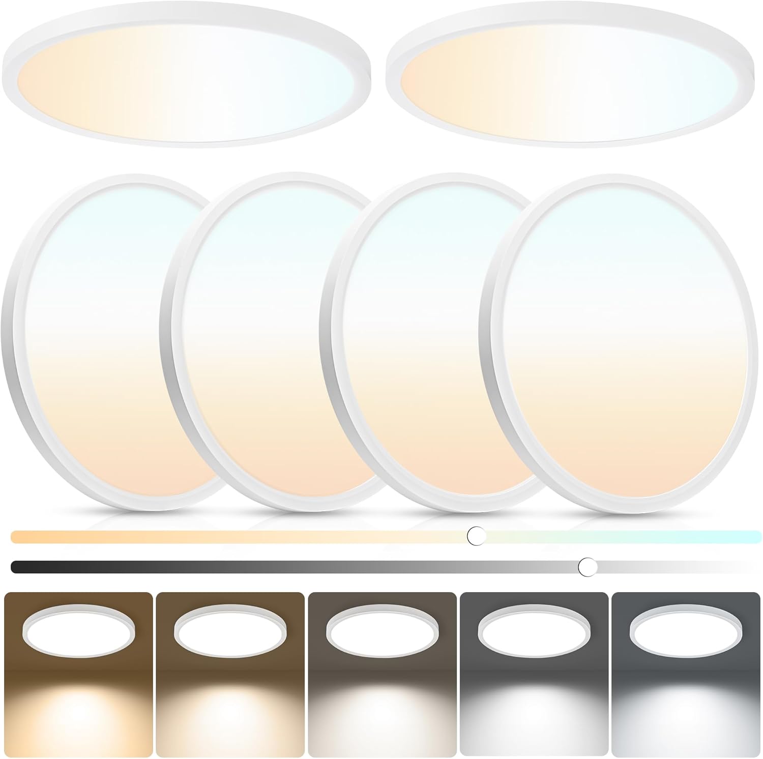 Dimmable 12 Inch LED Ceiling Light Fixtures for Modern Spaces