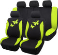Flying Banner Butterfly Car Seat Covers Full Set (Green) - Fashion
