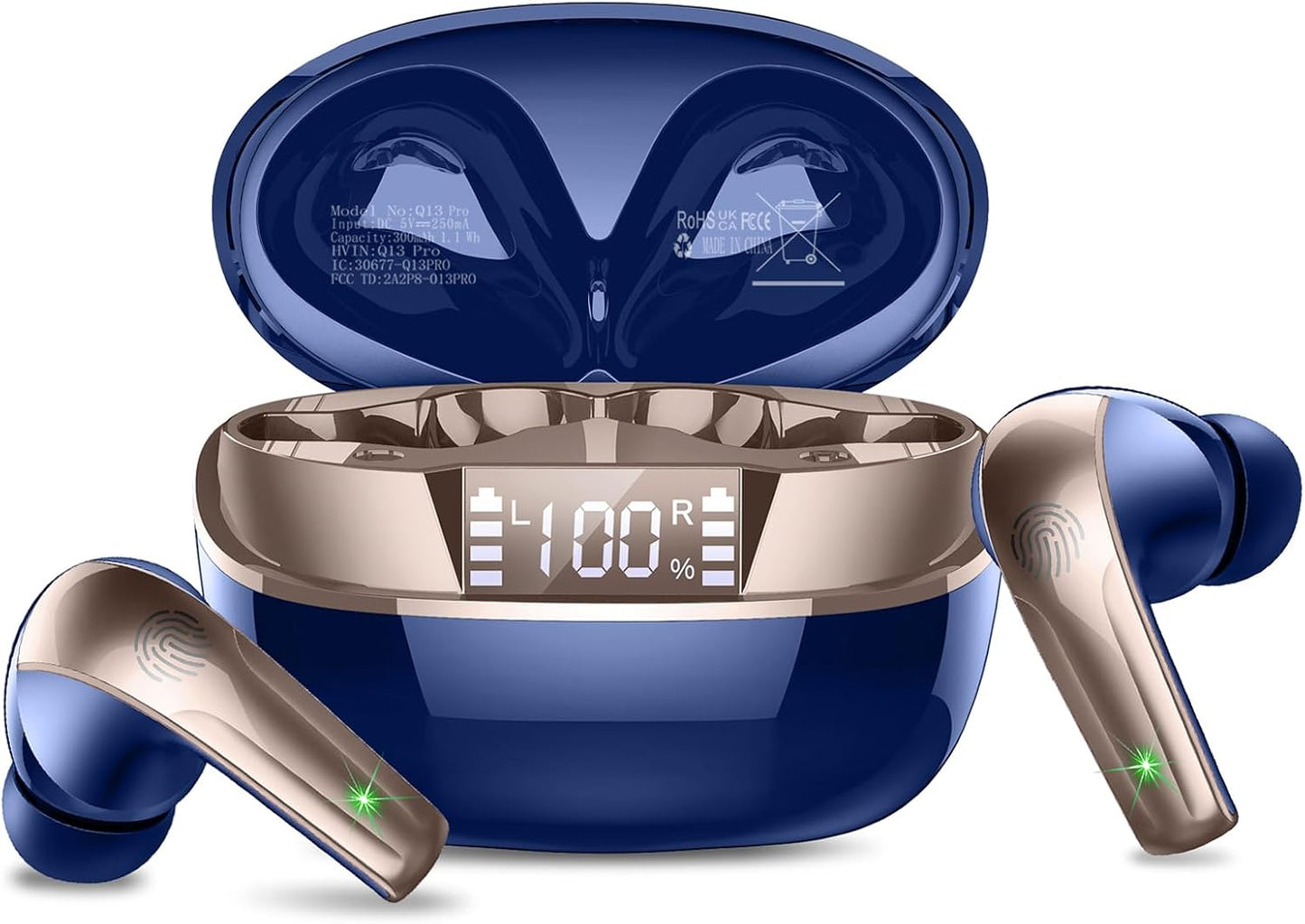 Wireless Earbuds with Bluetooth 5.4 and Deep Bass Sound