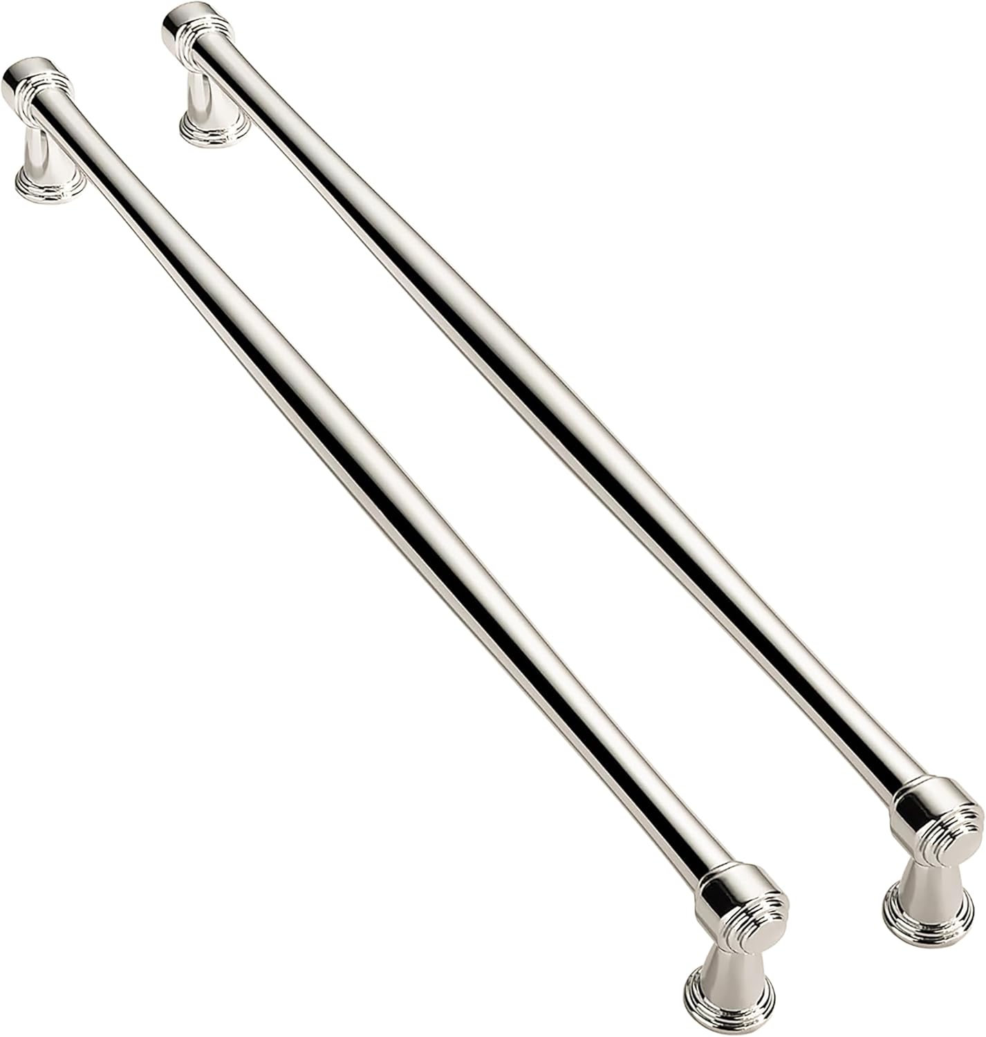Solid Heavy Duty 10 Inch Polished Nickel Cabinet Pulls Set