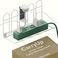 CarryUp Under Desk Cable Tray - No Drill Wire Management Clamp