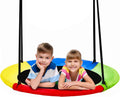 40 Inch Saucer Tree Swing for Kids Outdoor - Durable Textilene Disc