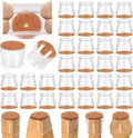 32 Pcs Chair Leg Floor Protectors for Hardwood Floors - Quiet