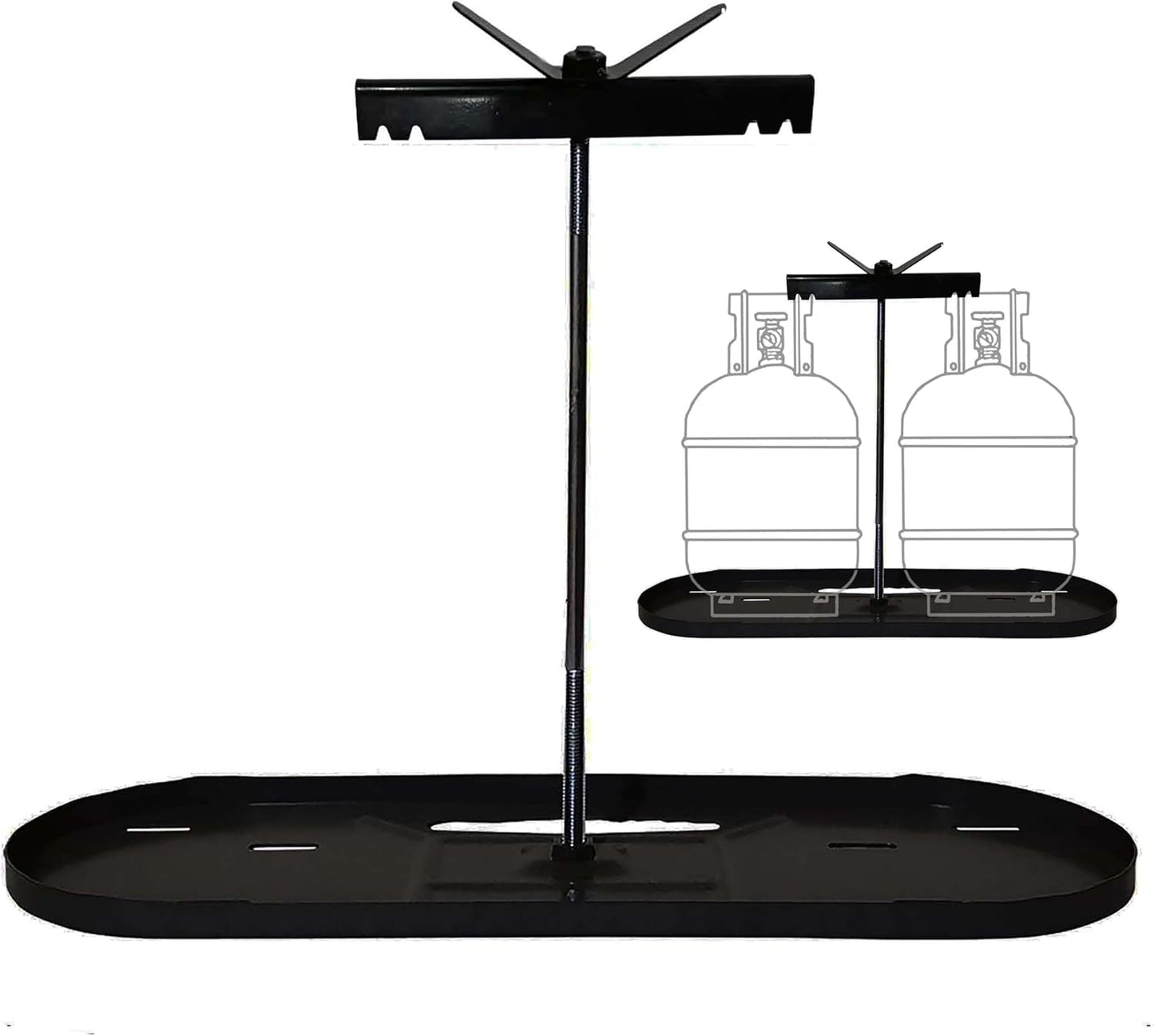 RV Dual Propane Tank Cylinder Rack for 20lb Tanks - Secure & Durable
