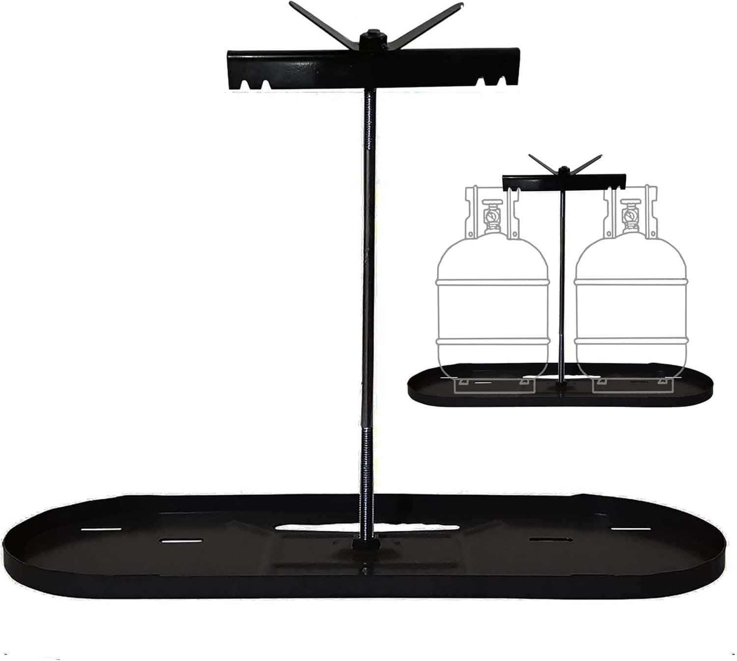 RV Dual Propane Tank Cylinder Rack for 20lb Tanks - Secure & Durable