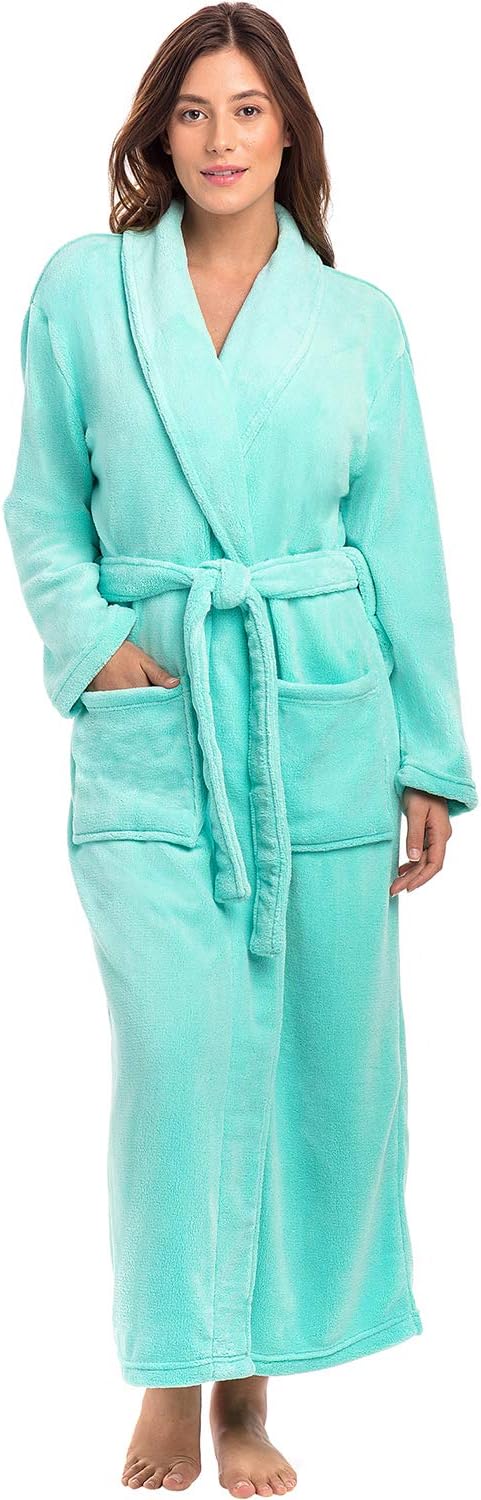 Alexander Del Rossa Plush Robe for Women, Cozy and Warm