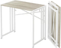 Small Folding Desk 35 in - No Assembly, Space Saving Portable Desk