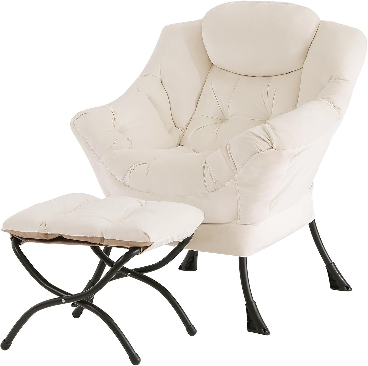 Tiita Lazy Chair with Ottoman for Comfy Living Room Relaxation