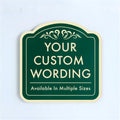 Forest Green 18x18 Personalized Metal Driveway Sign - Waterproof