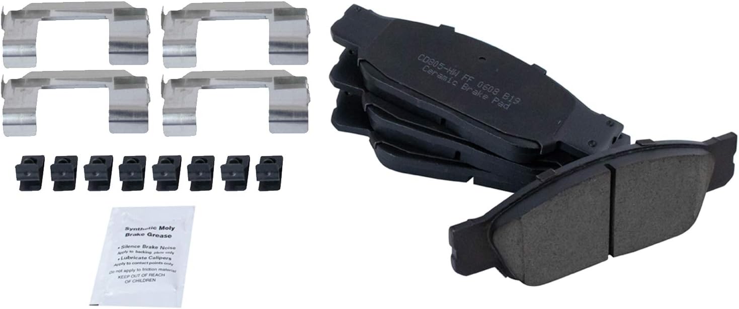TRQ Front Brake Pads Ceramic for Ford Thunderbird and Jaguar