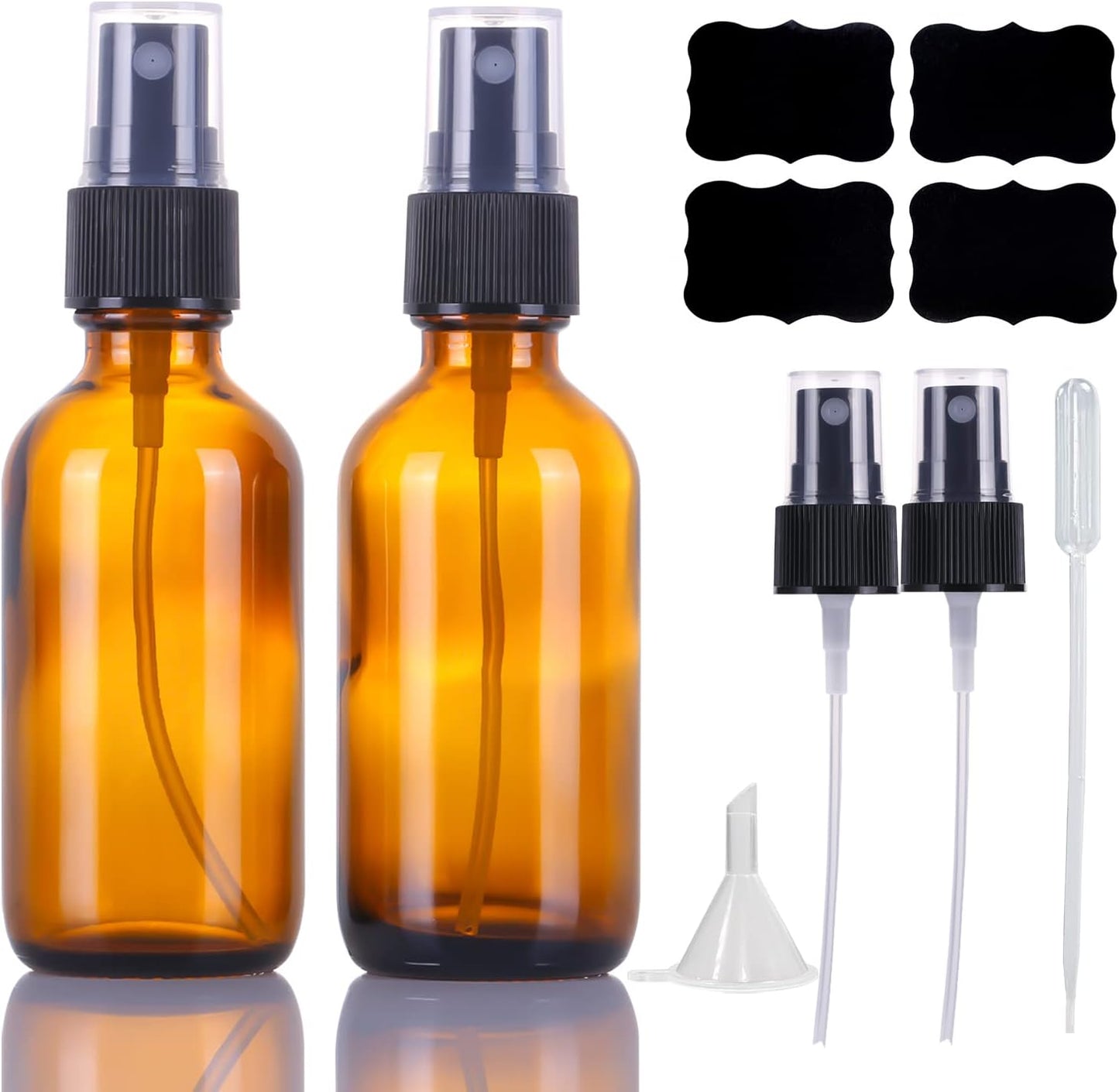 Travel-Friendly 2oz Refillable Spray Bottles x2