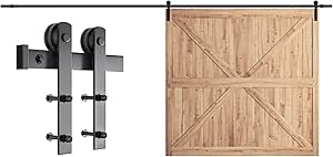 SMARTSTANDARD 17ft Heavy Duty Sliding Barn Door Hardware Kit