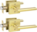 HOSOM Gold Door Knob with Lock for Privacy and Style