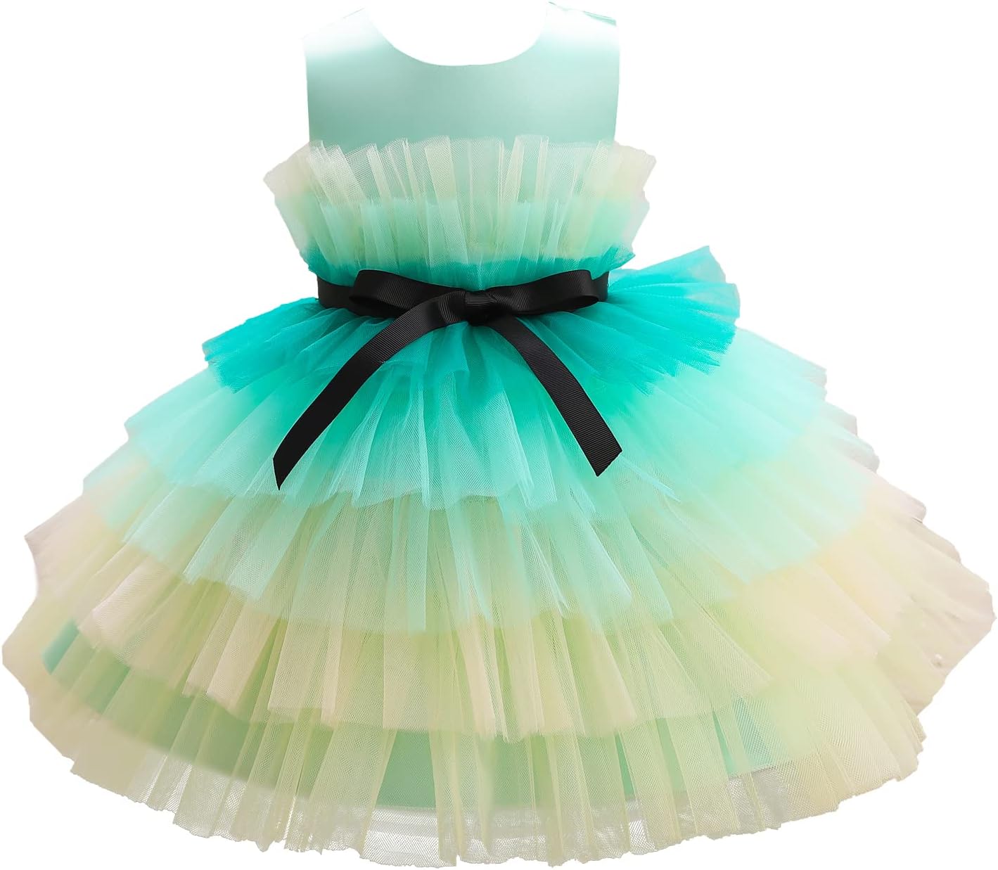 Flower Baby Girl Lace Dress Toddler Tulle Sleeveless Bow