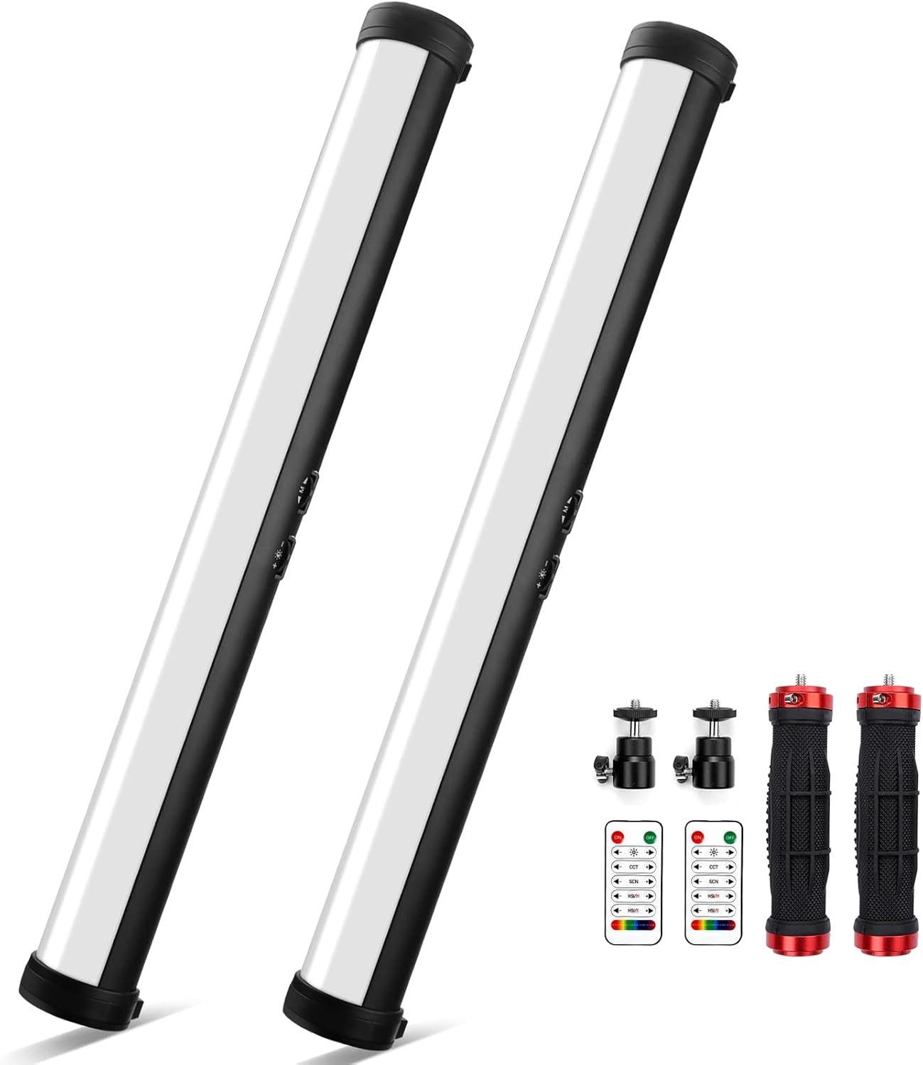 2 Pack RGB Led Video Light Stick Wand for Photography Lighting