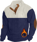 Stylish Men's Corduroy Fall Sweatshirt with Stand-Up Collar