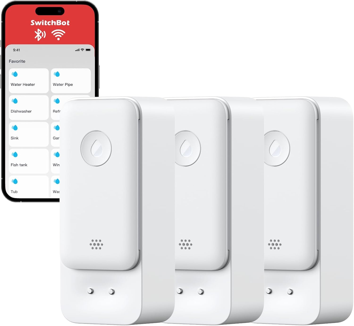 SwitchBot WiFi Water Sensor - Smart Leak Detector with Alerts