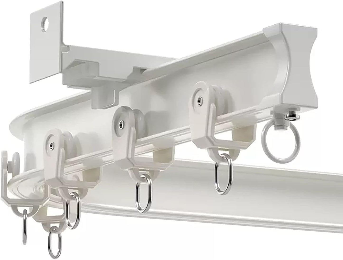 White Bendable Curtain Track System - Wall Mount, 7m
