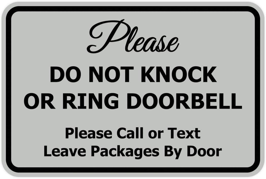 Classic Framed Please Do Not Knock Door Sign - 5 Pack
