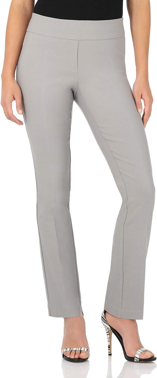 Rekucci Women's Stretchy Straight Leg Office Pant with Tummy Control