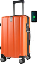 KROSER Travel Expandable Carry On Luggage with USB Charging Capability