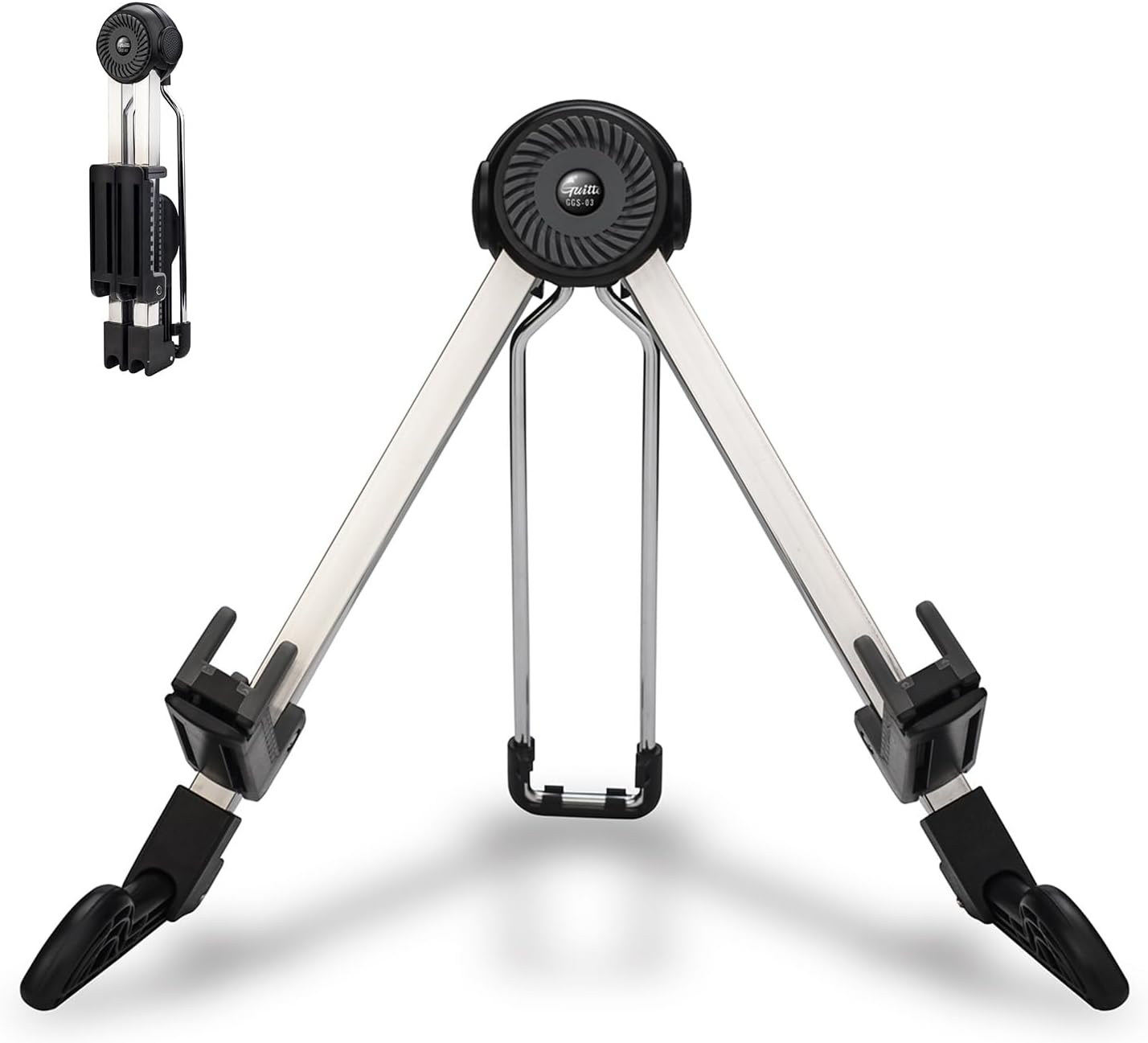 GUITTO Portable Guitar Stand - Foldable A-Frame Design