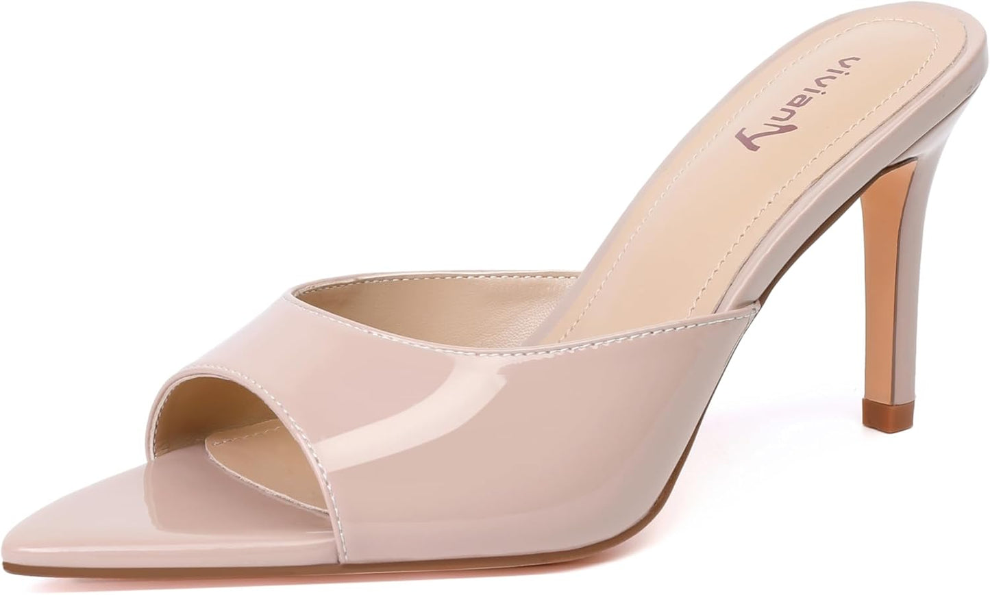 Vivianly Clear Pointed Toe Heels Sandals for Fashionable Women