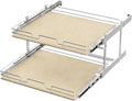 Pull Out Cabinet Organizer 2 Tier Slide Out Shelves - Easy Access