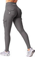 CoreFlex Workout Cargo Leggings with Pockets - Butt Lift & Scrunch not