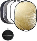 Portable 5-in-1 Oval 60x80/150x200cm Reflector - Compact Pro Light
