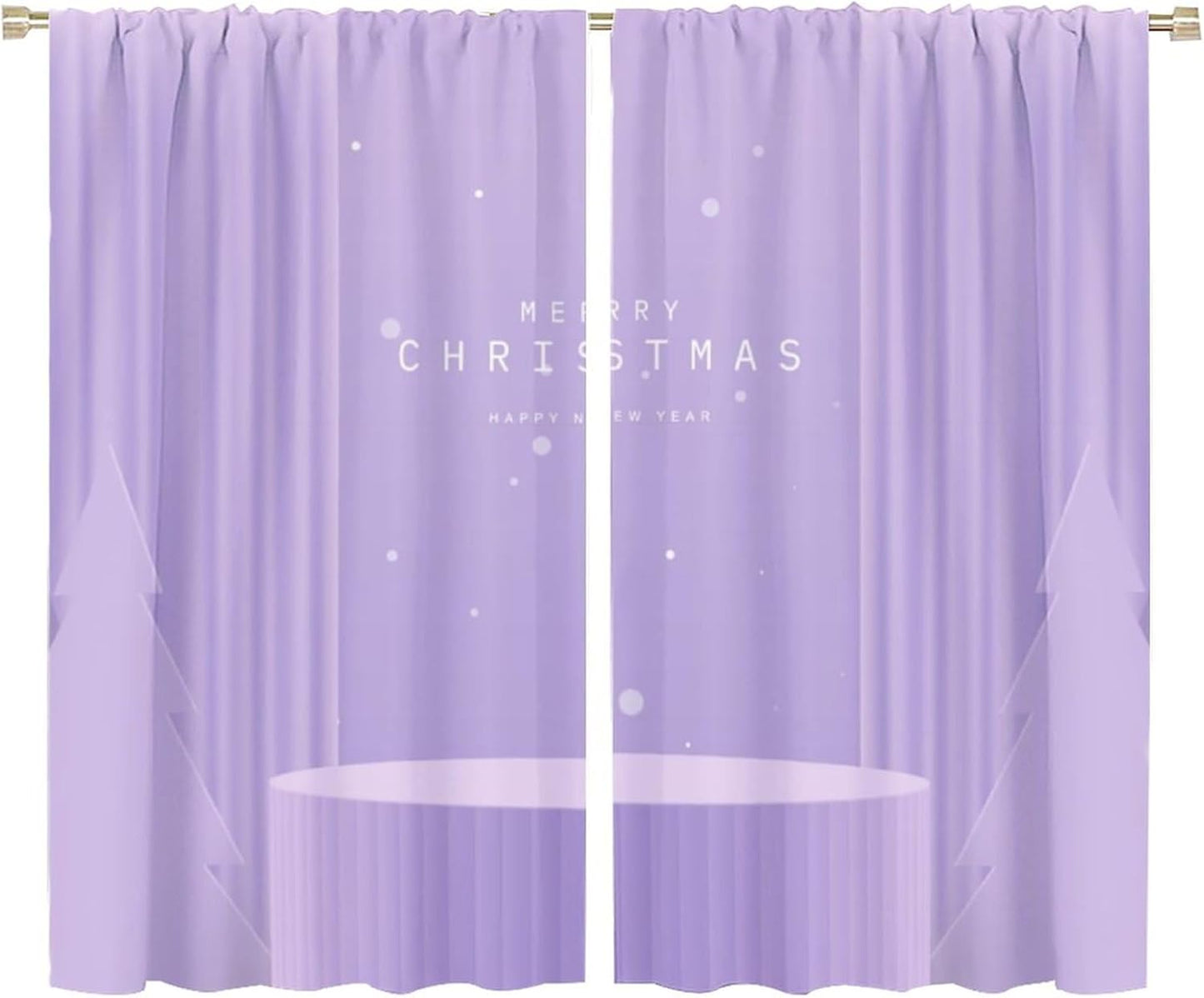 Rustic Winter Kitchen Curtains Set - Festive Holiday Style!