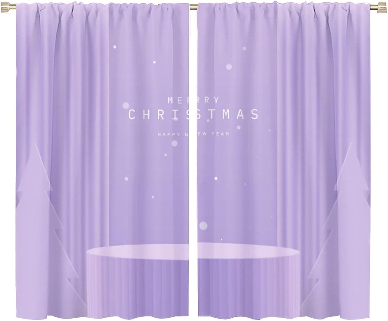 Rustic Winter Kitchen Curtains Set - Festive Holiday Style!