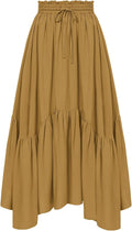 Elegant Scarlet Darkness Maxi Skirts for Women with High Waist Fit