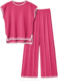 Ekouaer Womens Knit Sweater Set - Cozy Two-Piece Lounge Outfit