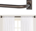 Bronze Wrap Around Curtain Rods 48 to 90 in - Heavy Duty Room