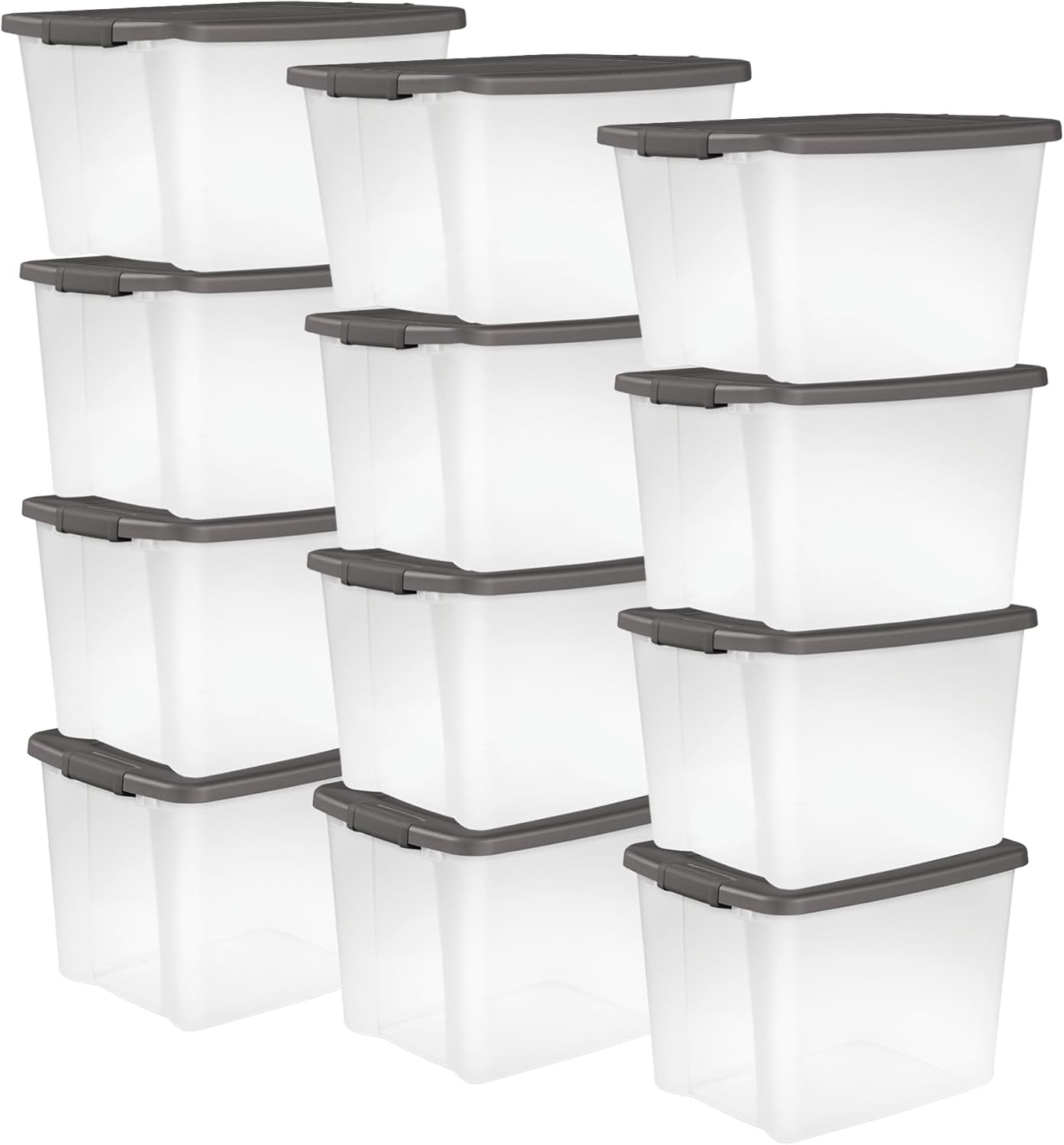 Sterilite 12-Pack Plastic Storage Bins for Organized Living