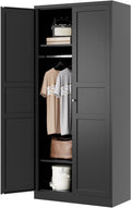 Letaya Wardrobe Armoire Closet 72in H Metal Storage Cabinet - Flexible