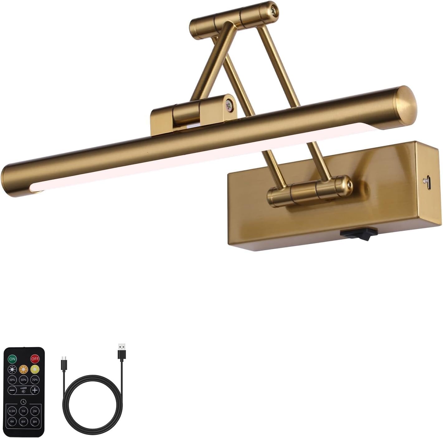 Battery Operated Picture Light with Remote for Art Display