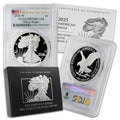 2025 W 1 oz American Silver Eagle Proof Coin PR-70 Deep Cameo - First